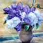 Syrener i brun vase